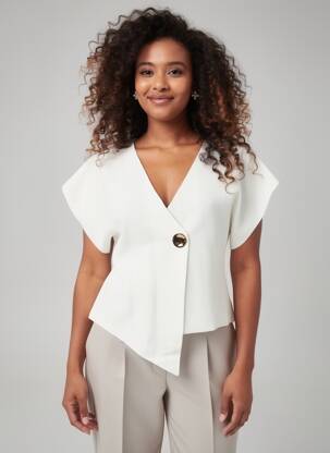 Veste casual coupe cintrée blanc MOËWY femme
