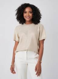 Top manches courtes manches courtes or TIFFOSI femme