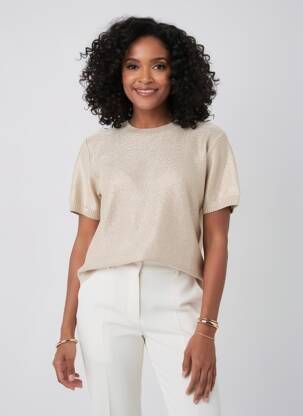 Top manches courtes manches courtes or TIFFOSI femme
