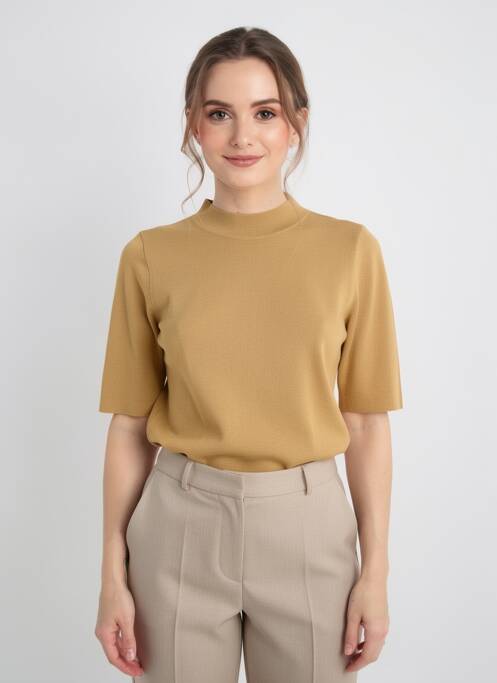 T-shirt coupe cintrée manches courtes marron MOLLY BRACKEN femme