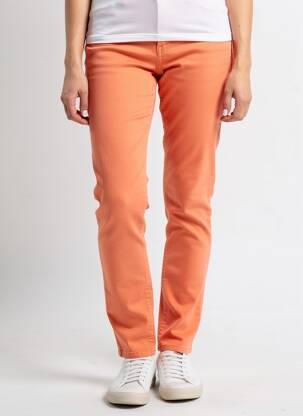 Jeans coupe slim taille normale taille normale orange COMPTOIR DES COTONNIERS femme