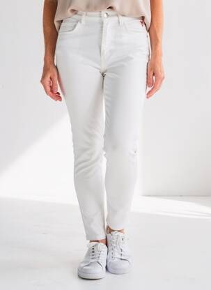 Jeans skinny taille haute taille haute blanc DESIGUAL femme