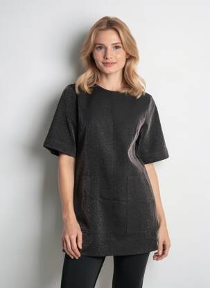 Robe courte manches 3/4 manches 3/4 argent IMPERIAL femme