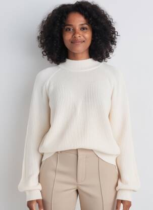 Pull stretch manches longues beige DESIGUAL femme