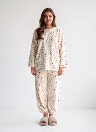 Pyjama coupe droite beige ROSE POMME femme