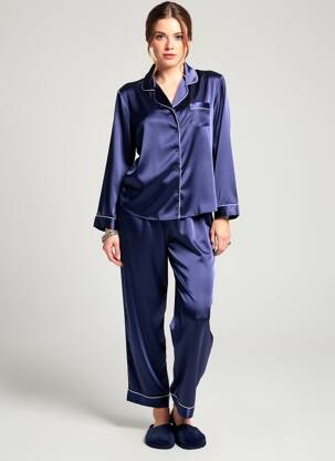 Pyjama bas pantalon bleu LINGADORE femme