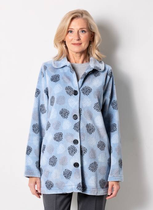 Robe de chambre stretch bleu SENORETTA femme
