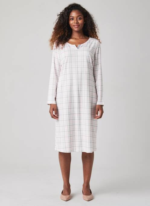 Chemise de nuit manches longues rose MOONKA femme