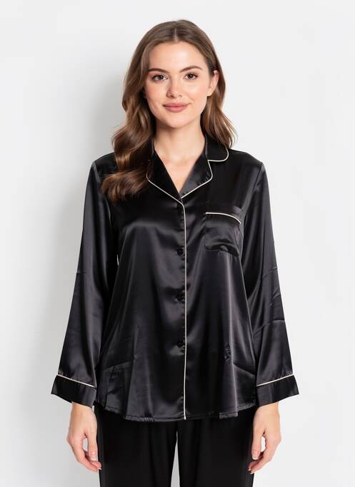 Chemise de nuit imprimé rayures noir LINGADORE femme