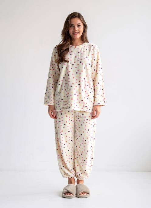 Pyjama coupe droite beige ROSE POMME femme