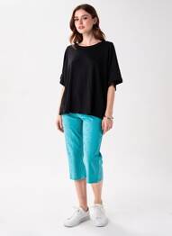 Pyjama tissage jersey noir ARTHUR femme