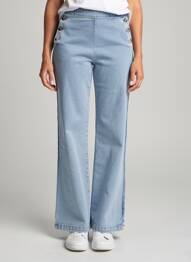Jeans coupe droite stretch taille normale bleu MONDAY femme