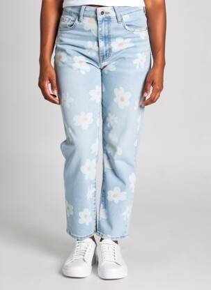Jeans coupe droite stretch taille normale bleu FOLYROSE femme