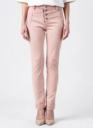 Pantalon slim stretch taille normale rose MELLY & CO femme