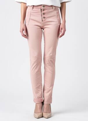 Pantalon slim stretch taille normale rose MELLY & CO femme