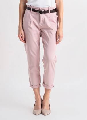 Pantacourt stretch taille normale rose NAIIF femme