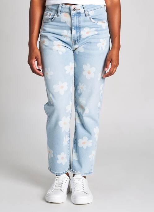 Jeans coupe droite stretch taille normale bleu FOLYROSE femme