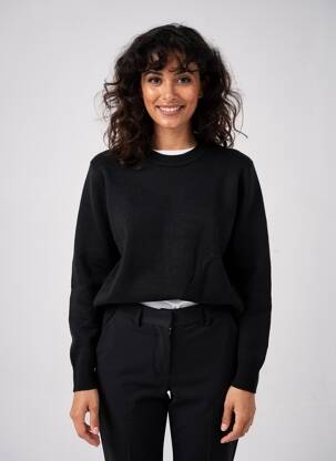Pull col rond manches longues noir THE KOOPLES femme