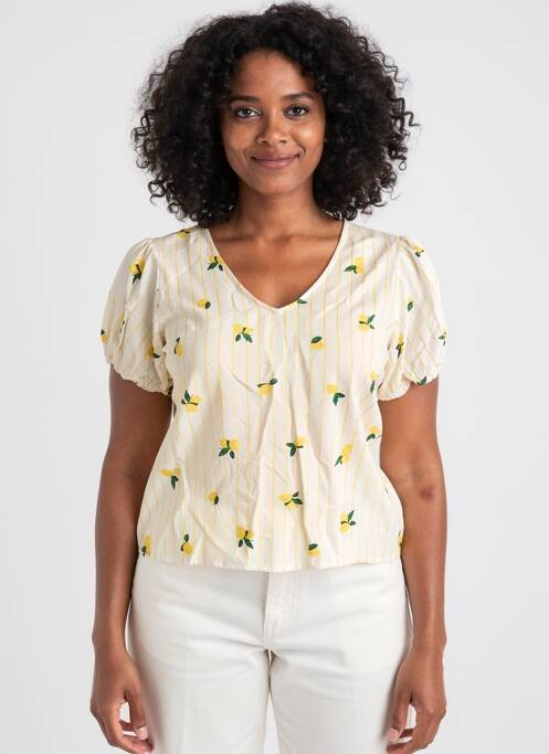 T-shirt coupe droite manches courtes blanc BLANCHEPORTE femme