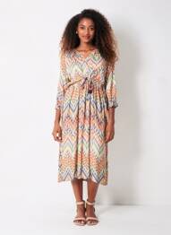 Robe longue manches longues manches longues violet JOY OF LIFE femme