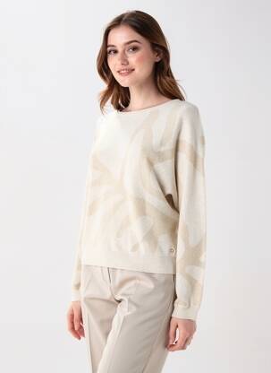 Pull stretch manches longues beige BETTY & CO femme