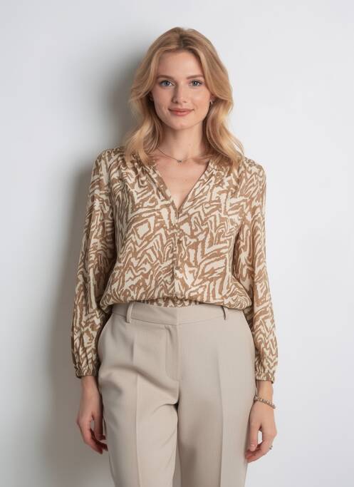 Blouse manches longues manches longues marron STREET ONE femme