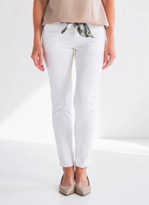 Pantalon slim poches blanc LE TEMPS DES CERISES femme