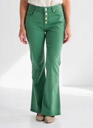 Pantalon flare coupe évasée vert LES TROPEZIENNES PAR M.BELARBI femme