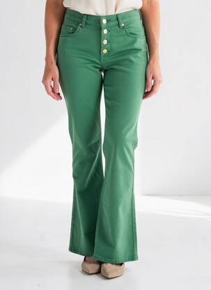 Pantalon flare coupe évasée vert LES TROPEZIENNES PAR M.BELARBI femme