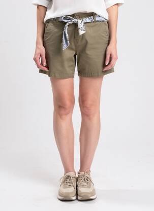Short fermeture zippée sous rabat boutonné vert LE TEMPS DES CERISES femme