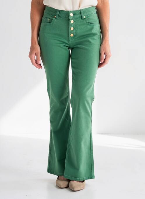 Pantalon flare coupe évasée vert LES TROPEZIENNES PAR M.BELARBI femme