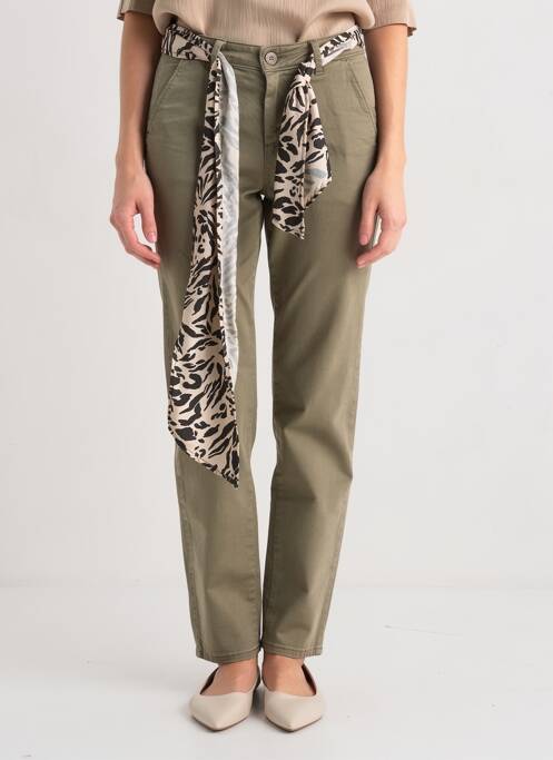 Pantalon slim poches vert LE TEMPS DES CERISES femme