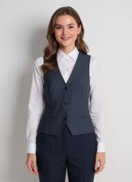 Gilet sans manche poches bleu FUEGO WOMAN femme