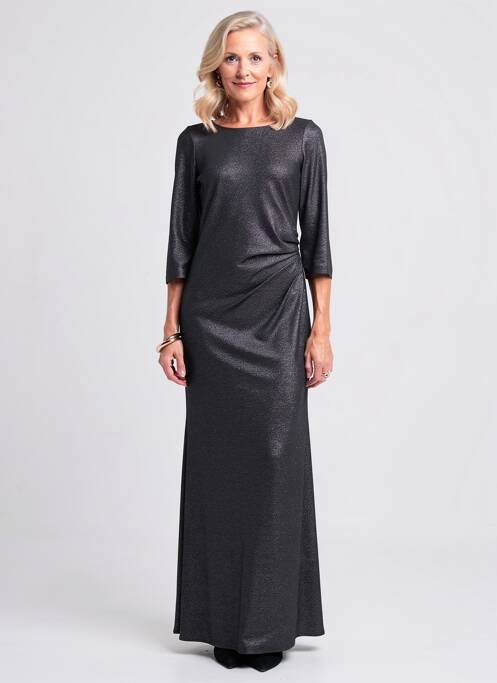 Robe longue manches longues manches longues noir WEILL femme