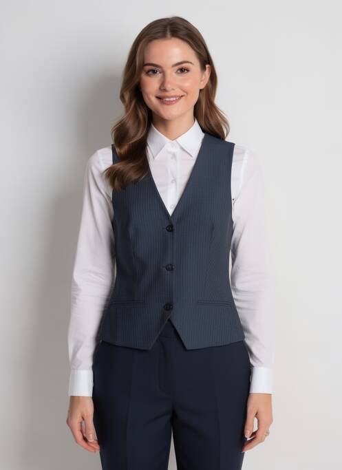 Gilet sans manche poches bleu FUEGO WOMAN femme