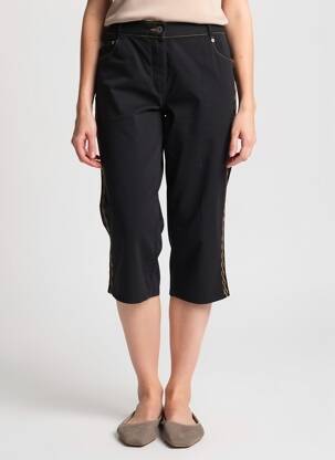 Pantacourt stretch taille normale noir FUEGO WOMAN femme