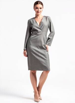 Robe mi-longue manches longues manches longues noir MAXMARA femme