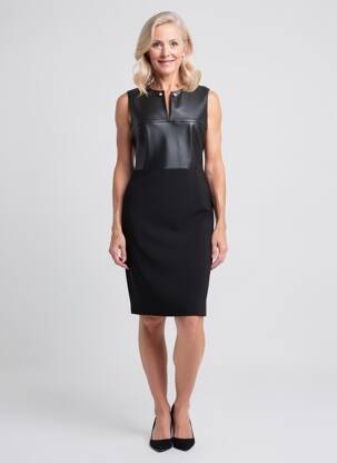 Robe mi-longue sans manche sans manche noir JOSEPH RIBKOFF femme