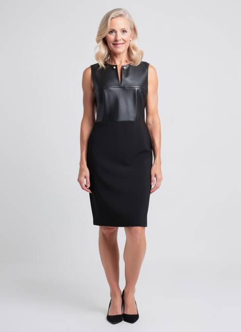 Robe mi-longue sans manche sans manche noir JOSEPH RIBKOFF femme