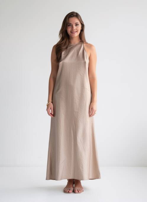 Robe longue sans manche sans manche beige RAILS femme