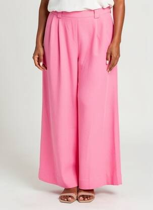 Pantalon large tissage crêpe taille normale rose ESSENTIEL ANTWERP femme