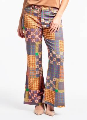 Pantalon flare taille normale taille normale orange RESERVED femme