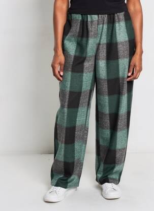 Pantalon large poches taille normale vert PETIT MODELL femme