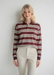 Polo manches longues manches longues violet LIONESS femme