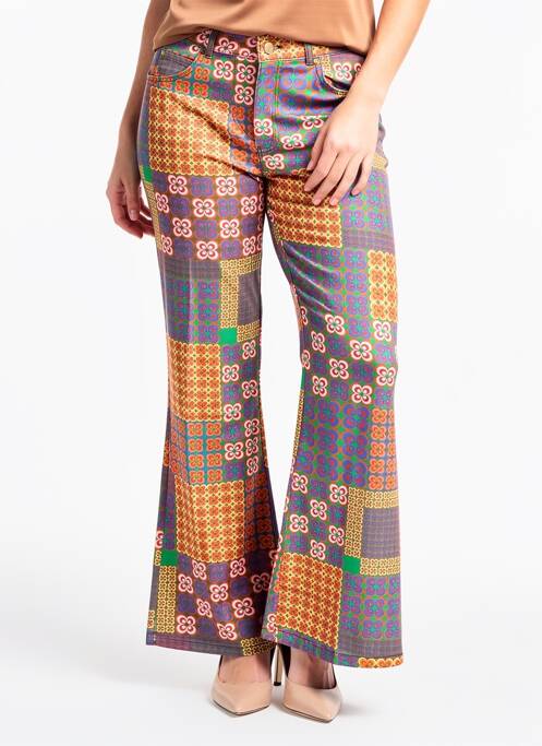 Pantalon flare taille normale taille normale orange RESERVED femme