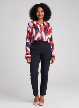 Chemisier tissage crêpe manches longues rouge LOLA CASADEMUNT femme