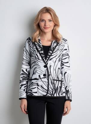 Veste casual col tailleur blanc DOLCEZZA femme