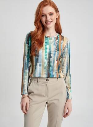 T-shirt manches longues manches longues bleu GEVANA femme
