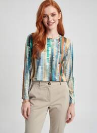 T-shirt manches longues manches longues bleu GEVANA femme