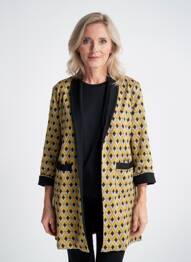 Veste casual coupe droite jaune ELEONORA AMADEI femme